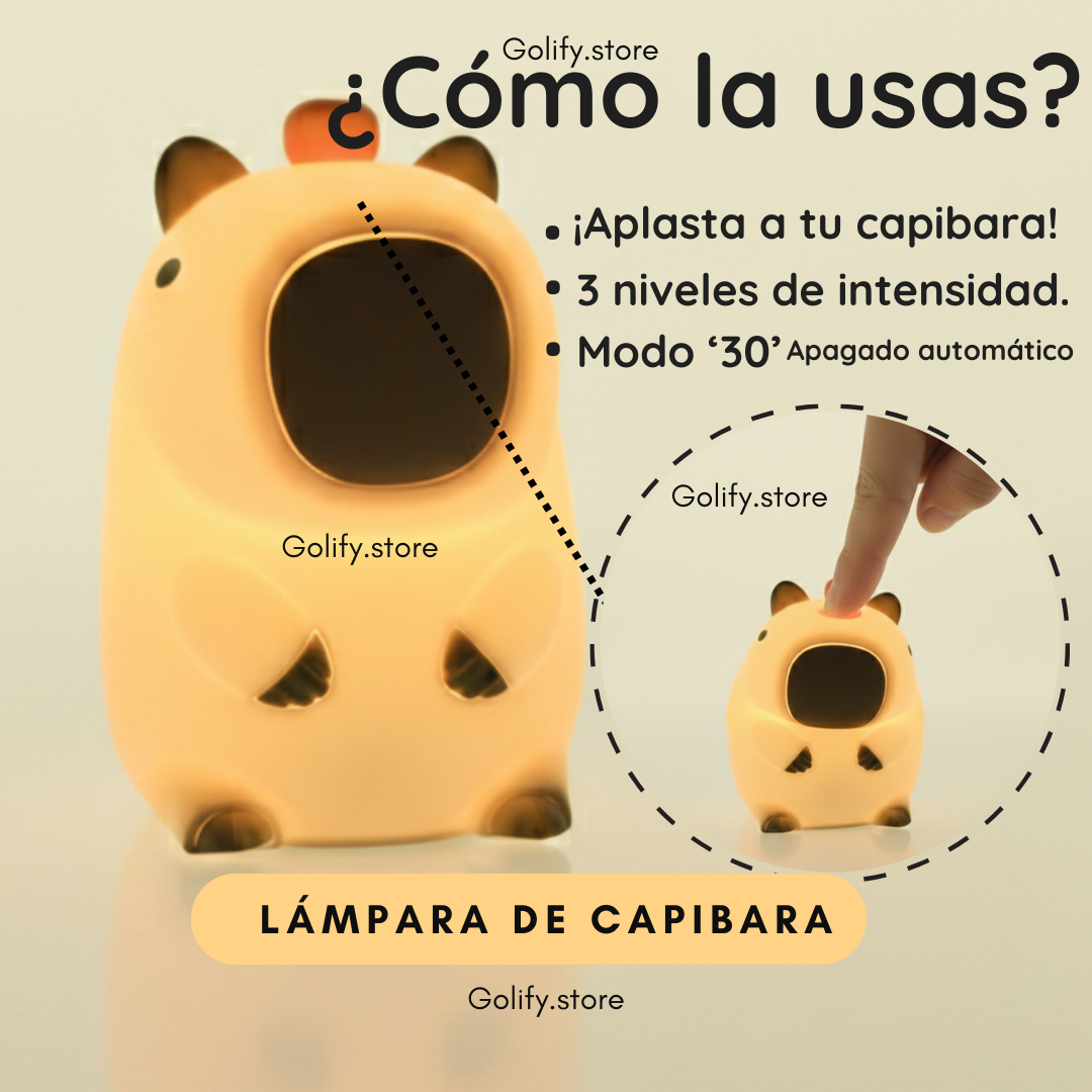 Lámpara de Capibara Táctil